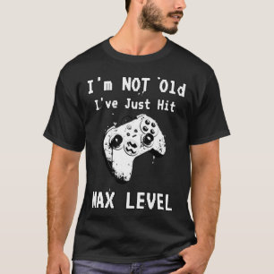 Camiseta Não é antigo. Avós de nível máximo Videos games an