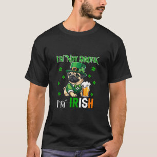 Camiseta Não é Bebado que eu seja irlandês Patrick Day Pug 