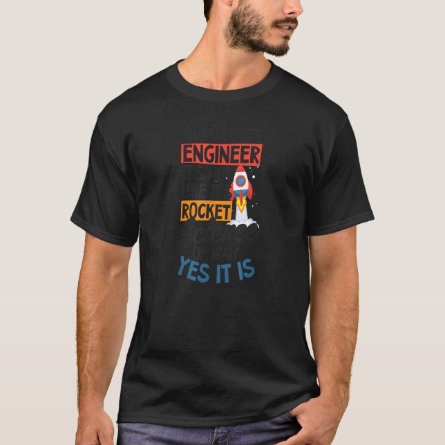 Camiseta Não é como se fosse ciência de foguetes Esperar é  (Frente)