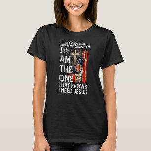 Camiseta Não é cristão perfeito, mas sabe que preciso de Je