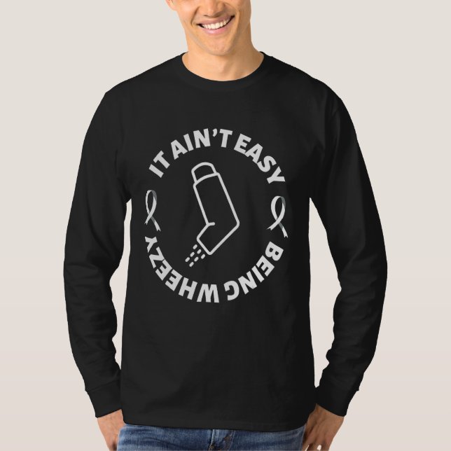 Camiseta Não é fácil ser inalador de asma com rodas (Frente)