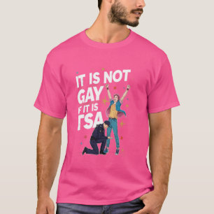 Camiseta Não é Gay Se é TSA Segurança Aérea Divertida