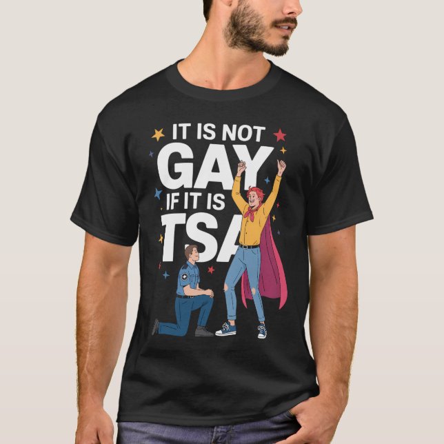 Camiseta Não É Gay Se É Uma Companhia De Segurança Engraçad (Frente)