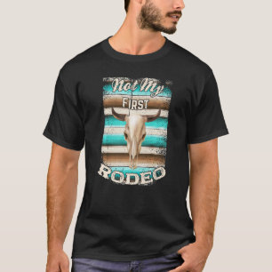 Camiseta Não é meu primeiro Rodeio Serape Vaca Boi Boho Rú