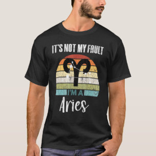 Camiseta Não é Minha Falta Áries Signo Zodíaco Gráfico