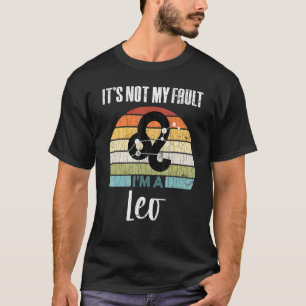 Camiseta Não é Minha Falta Gráfico do Signo Leo Zodíaco