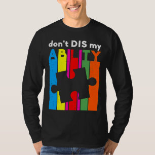 Camiseta Não é minha habilidade, consciência do autismo