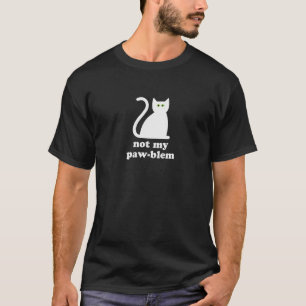 Camiseta Não é minha pata manchada de gato fofo