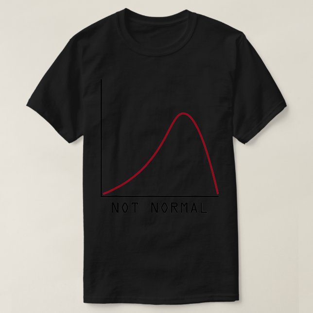 Camiseta Não é normal em estatísticas de matemática engraça (Frente do Design)