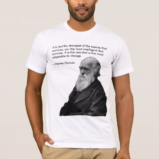 Camiseta Não é o mais forte…. - Charles Darwin