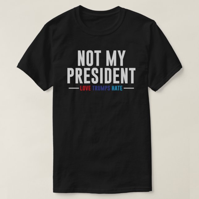 Camiseta Não é o meu Presidente Clássico T-Shirt (Frente do Design)