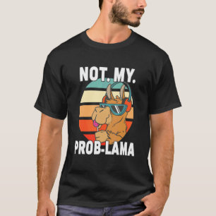 Camiseta Não é o meu problema Legal Lama Drama Llama Retro