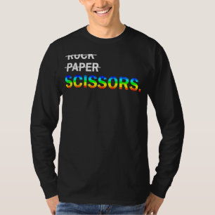 Camiseta Não é o Rock Paper É a Tesoura Lgbt Lésbicas