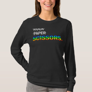 Camiseta Não é o Rock Paper É a Tesoura Lgbt Lésbicas
