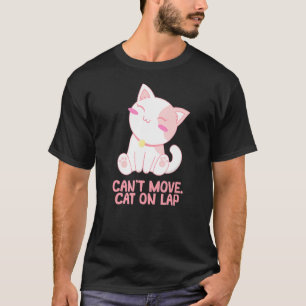 Camiseta Não É Possível Mover Gato para Gato Lap Gatinho WF