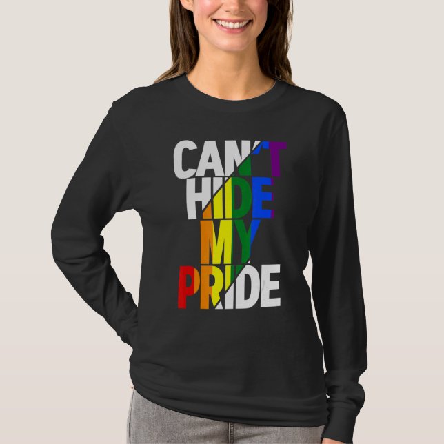 Camiseta Não é possível ocultar meu Orgulho gay do Orgulho  (Frente)
