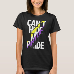 Camiseta Não é possível ocultar meu sinalizador assexuado A