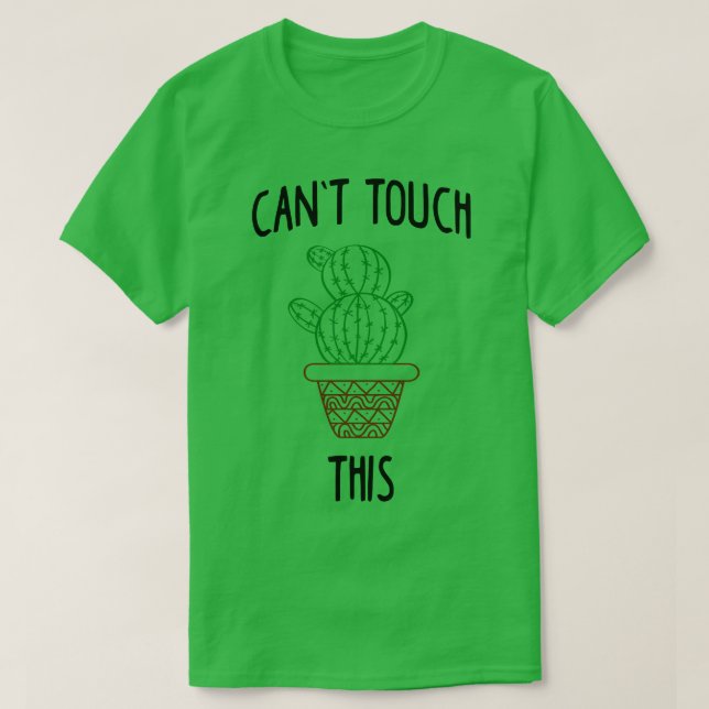 Camiseta Não É Possível Tocar Este Cactus (Frente do Design)