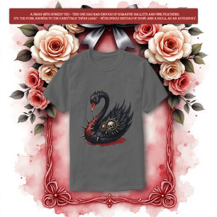 Camiseta Não É Sua Cisne Média – Espinhos, Caveiras e Sassy