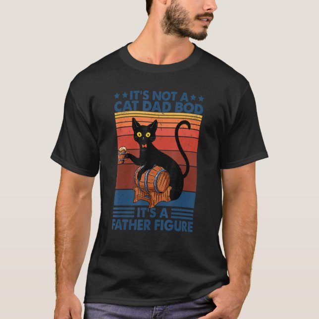 Camiseta Não É Um Bacalhau De Pai De Gato É Um Pai Figura F (Frente)
