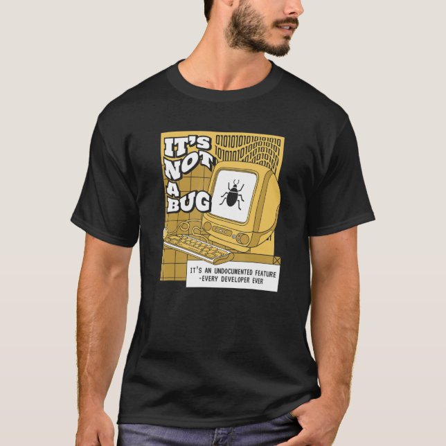 Camiseta Não É Um Bug Recurso Não Documentado Programador S (Frente)