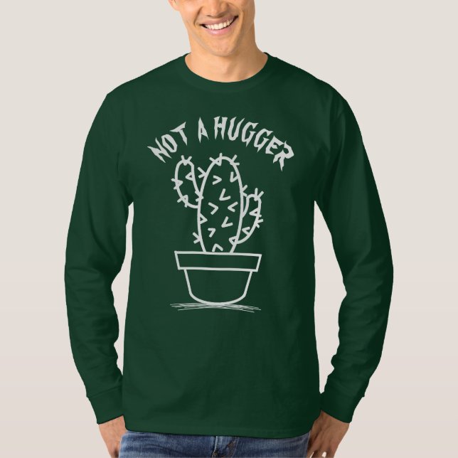 Camiseta Não É Um Cactus Brancos, Engraçado E Engraçado. (Frente)
