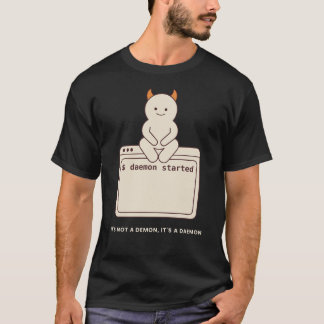 Camiseta Não é um Demônio, é um Daemon Engraçado Unix Linux