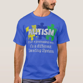 Camiseta Não É Um Erro De Processamento Autista Crianças Au