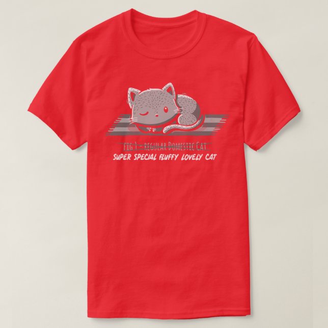 Camiseta Não é um gato doméstico normal preto (Frente do Design)