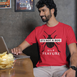 Camiseta Não é um Inseto É um programador engraçado T-S