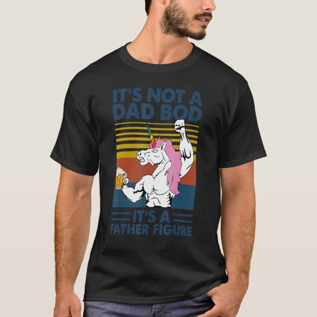 Camiseta Não é um Pai, é o padre Figura Unicórn (Frente)