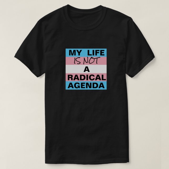 Camiseta Não é um T-Shirt de Agenda Radical (Frente do Design)
