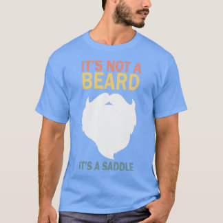 Camiseta Não É Uma Barba É Um Saddle Engraçado 1