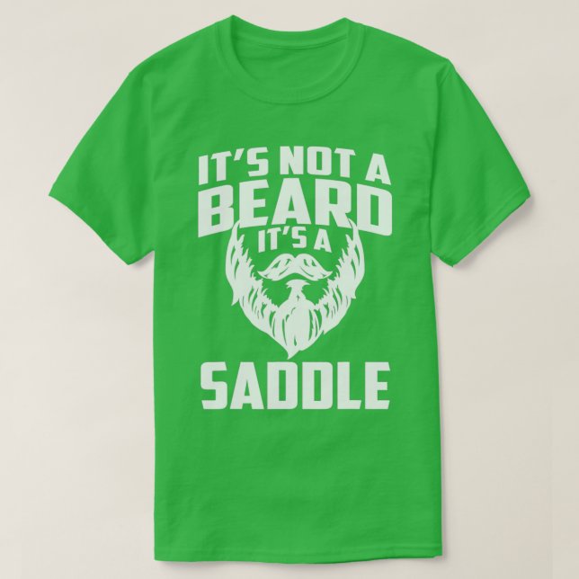 Camiseta Não É Uma Barba É Um Saddle Engraçado 2 (Frente do Design)