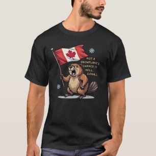 Camiseta Não é uma Chance Snowflakes, Beaver, Bandeira Cana