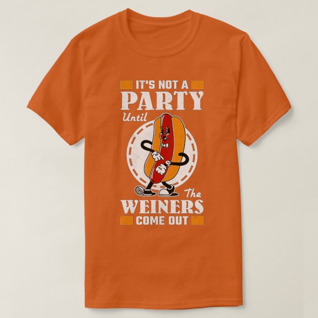 Camiseta Não é uma festa até o Wiener sair, CHURRASCO H (Frente do Design)