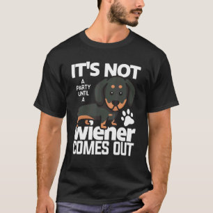 Camiseta Não é uma festa até que um prendedor saia Dachshun
