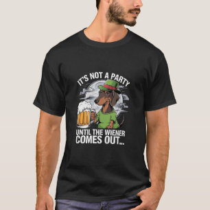 Camiseta Não é uma Festa até Wiener Cerveja Irlandesa Dachs