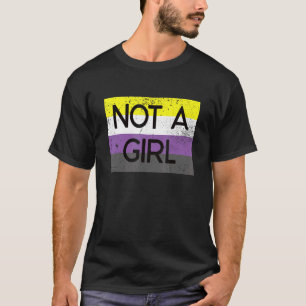 Camiseta Não É Uma Menina Que Não É Binária.