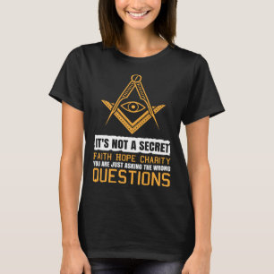 Camiseta Não É Uma Praça Mestra Masônica Secreta E Compass