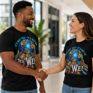 Camiseta Não É Você, Somos Nós – Design do Globo da Unidade