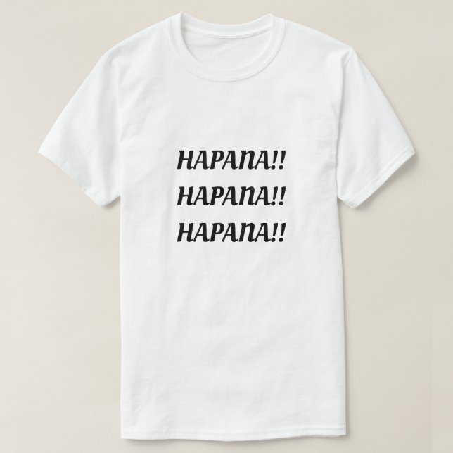 Camiseta não em Swahili (Hapana) (Frente do Design)