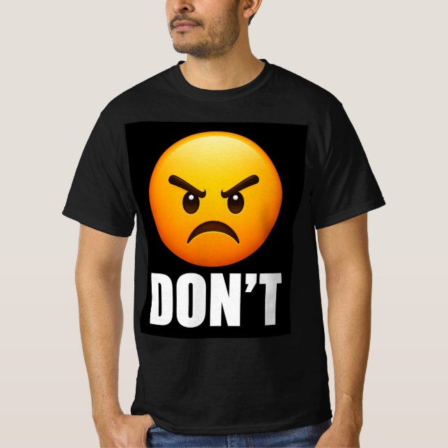 Camiseta NÃO Emoji com Raiva (Frente)
