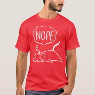 Camiseta Não Engraçado Gato Preguiçoso