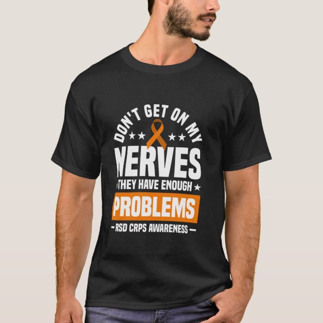 Camiseta Não entenda meus nervos RSD Sensibilização CRPS (Frente)