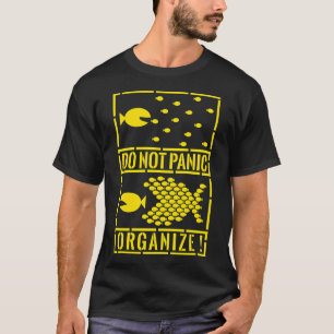 Camiseta Não Entre em Pânico - Organize_AMARELO