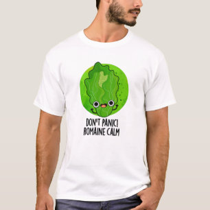 Camiseta Não entre em pânico Romaine Calm Cute Veggie Pun