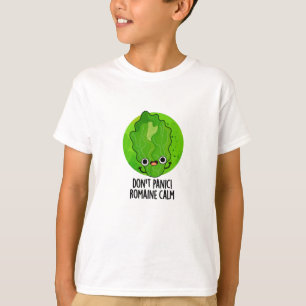 Camiseta Não entre em pânico Romaine Calma Engraçado Veggie