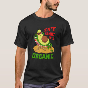 Camiseta Não entrem em pânico É Orgânico Avocados, Praia Ve