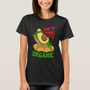 Camiseta Não entrem em pânico É Orgânico Avocados, Praia Ve